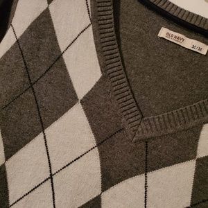 Old Navy Grey Argyle Sweater